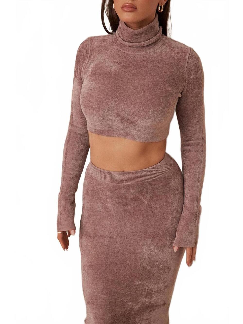 House of CB Suri Rose Chenille Cropped Top Sweater NWT Small - Picture 6 of 8